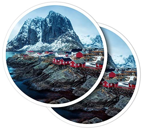 Vinyl-Aufkleber, rund, 10 cm, Reine Norway Querformat für Laptops, Tablets, Gepäck, Scrapbooking, Kühlschränke #51891