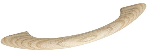 ALLES IM GRIFF Möbelgriff LA 96mm - Holzgriff Breite 130mm - Möbelgriff aus Holz, Esche roh