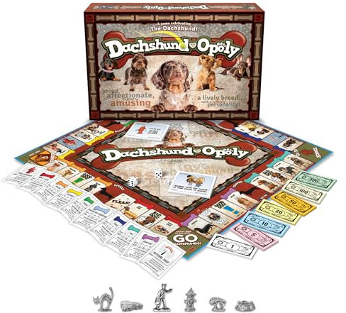 Dachshund-Opoly Property Trading Board Game - Family Time Games for Adults, Children & All Dog Lovers, 2 to 6 Players, Strategy Fun For Ages 8 and Up - A Game That's A Breed Apart