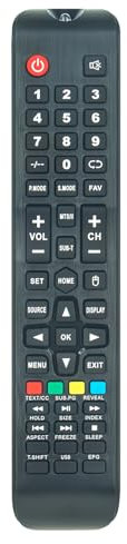 AULCMEET Telecomando Sostituzione per AKAI TV AKTV4329M-SMART AKTV4335M AK50M1466 AK43SM1433 AKTV3294HD-SMART AKTV3219M AKTV5542M-SMART AKTV2821M-SMART AK43FSM1440 AKTV4337M AKTV4329 AKTV510M