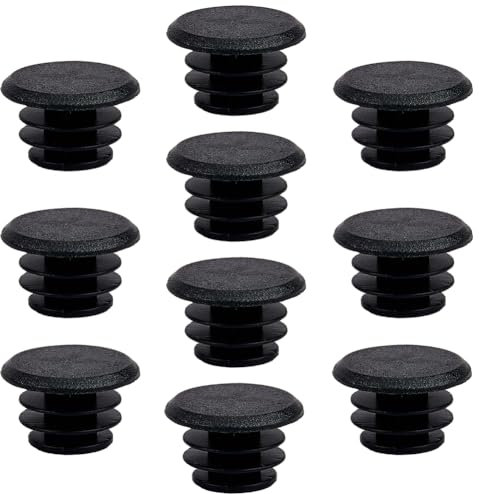 GORGECRAFT 10Stk Kunststoff-Lenker-Endstopfen Fahrrad-Lenker-Endkappen Mit 21mm Querrippen Fahrradzubehör Für Rennrad Mountainbike Die Meisten Fahrrad-Lenker-Bar-Endstopfen Schwarz