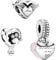 Feitery Pink Murano-Glas Mutter Charms Herz Anhänger Kompatibilität für Pandora Armband Geschenke zum Muttertag