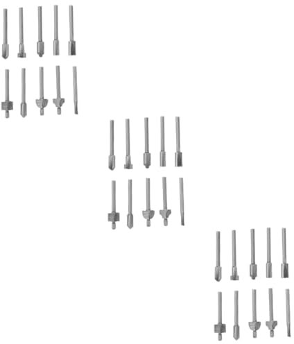 jojofuny 30 Stk 1/8 Zoll Fräser Drehwerkzeug-fräserbits Hartmetallfräser Zubehör Holzschnitzereibits Schnitzbits 1/8 Zoll Oberfräser Bohrer Rotieren Messer Graviermaschine
