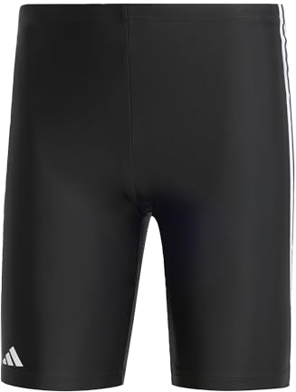 adidas Men's 3 Stripes Swim Jammers 8 INCH, Black/White, XS