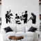MIXUEXUNLU Jazz Band Wandtattoo Musik Aufkleber Musikinstrument Band Home Office Dekor Musik Studio Jazz Art Decor