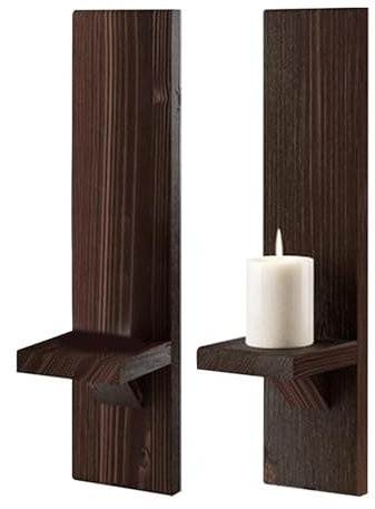 Wandkerzenleuchter für Bauernhöfe | Wandkerzenhalter aus , rustikaler Wandleuchter | rustikale Wandleuchte aus , Stumpenkerzen aus , Wandkerzenhalter für Bauernhof, Wandkerzenhalter