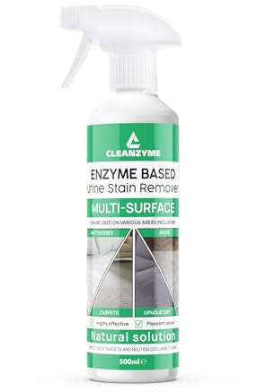 Cleanzyme - Urine Stain Remover 500ml - Enzyme Cleaner for Pet & Human Urine - Removes Stains & Neutralises Odours - Carpet, Mattress, Upholstery & Fabric Cleaner