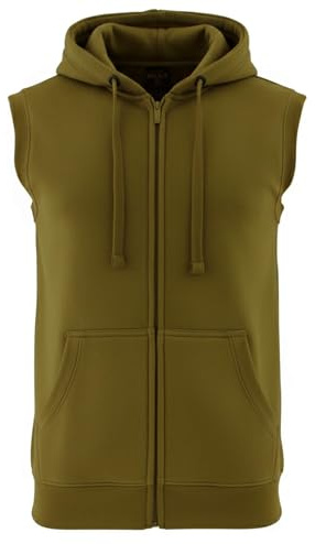 ROCK-IT Apparel I Veste à Capuche Homme sans Manches I Sweat à Capuche Premium pour Les Loisirs ou Le Sport Amateur I avec Fermeture éclair et Poche [taillesS-4XL] Hoodie Olive Green S