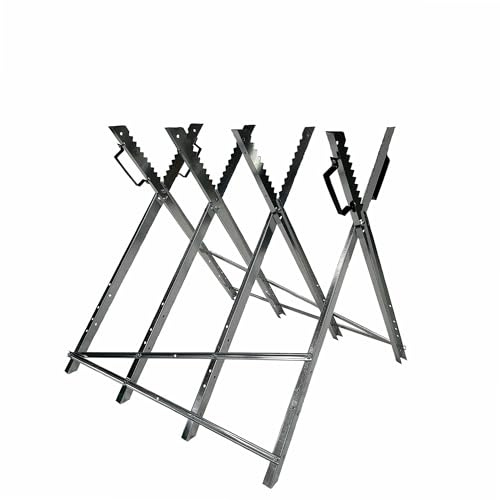 WERKA PRO Holzgestell 4 Stahlstützen | Verstellbar, verstellbar für Durchmesser von Holzscheiten, Größe 80,5 x 86 x 76 cm, Gartenarbeit und Holzfäller