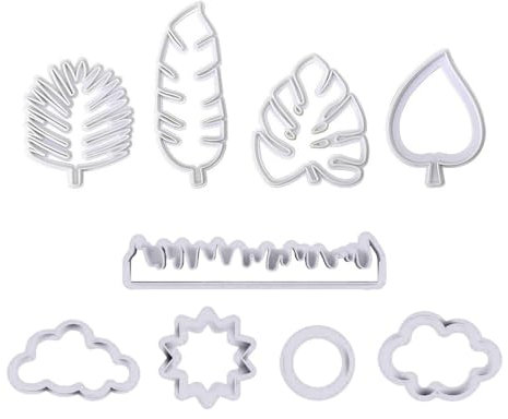 1 Set of Tropical Leaf Molds, 1 Set of Cloud Molds, Leaf Cookie Cutters, Cookie Cutters, Scone Cutters, Cookie Decorations, Cloud Cookie Cutters