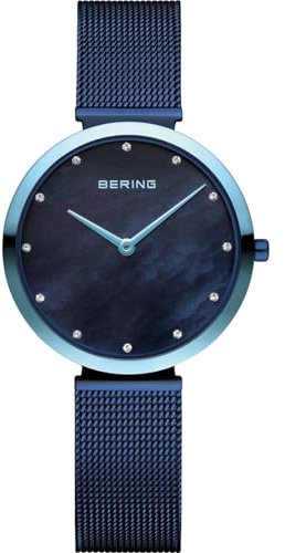 BERING Damen Uhr Quarz Movement - Classic Collection mit Edelstahl und Saphirglas 18132-398 - Wasserdicht: 3 ATM