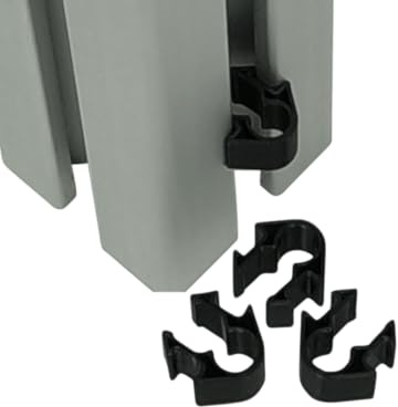 Clips zur Kabel Befestigung an Konstruktionsprofil Schnelle Befestingung mit Push-Click Funktion Schelle Halter Kabelclip für Aluprofile (I-Typ Nut 10, Innendurchmesser 7mm, Schwarz, 25, Anzahl)