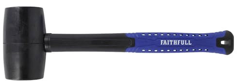 Faithfull FAIRMBF24 Rubber Mallet - Black 24oz Fibreglass Shaft