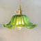TOKTOP Lustre Luminaire Verre, Vintage Créativité Fleur Décoration Suspension, E27 Vert Plafonnier Éclairage de Plafond Pour Salon Salle à Manger Chambre