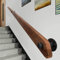 Corrimano in legno, Corrimano per scale universale da esterno per interni, corrimano per scale in legno antiscivolo, kit completo, con 2 staffe fisse in ferro, contro il muro (B, 100cm)