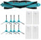 Honseadek Juego de cepillo lateral de filtro para Cecotec, para Conga 1690 1890 2090 2290, kit de accesorios de repuesto para robot aspirador