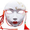 Muteitt Masque Japonais Kabuki Kitsune pour Femmes Hommes, Masque De Mascarade d'halloween, Masques De Cosplay De Style Chinois, Masque Japonais, Décoration De Cosplay