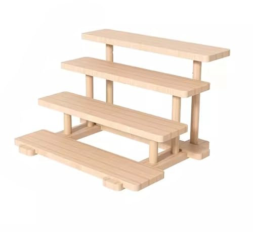 SRHIMEOS Étagère pour Plantes D'intérieur en Bois, Support pour Plantes Extérieures, Etagere d'angle pour Fleurs, Porte-Plantes pour Terrasse, Salon, Escalier Présentoire De Jardin