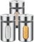 WENJION Gewürzgläser Set 3 Stück Gewürzstreuer Aus Glas Mit Edelstahlmantel 80ml Gewürzdosen Mit Sichtfenster Und Streueinsatz Für Küche Salz Pfeffer Kräuter Gewürzbehälter