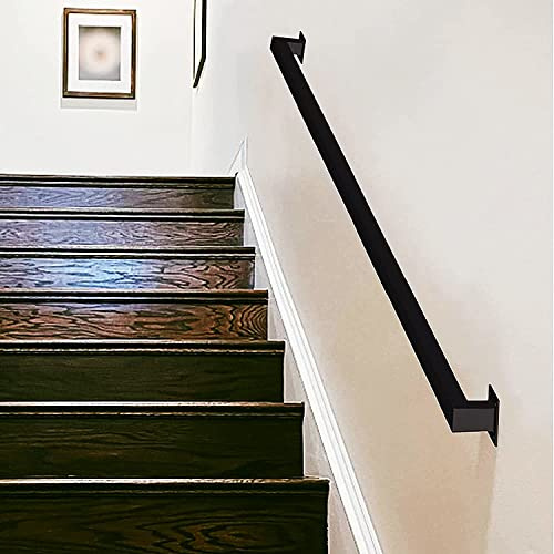 GHHVFEC Ringhiera per Scale in Acciaio zincato con Supporto per Montaggio a Parete, 180 cm, Bianca, Fai da Te, per Interni/Esterni, Facile da installare per Uso Domestico/Commerciale.