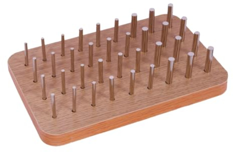 Sefdrert 36-Hole Wooden Pegboards for Finger Dexterity, Hand Rehabilitation Board with 4mm/6mm/8mm Pegs, Hand Therapy Peg Board