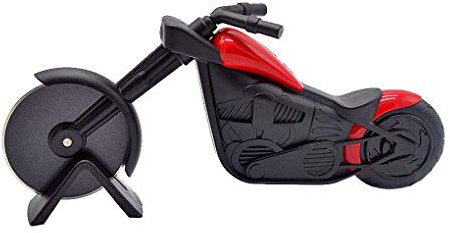 Motorrad-Pizzaschneider aus Edelstahl, wiederverwendbar, aus Kunststoff, für Gebäck, Motorrad, Rad, Zerkleinerer, schöne Verarbeitung