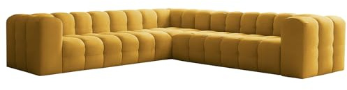 Friderik Ecksofa Baloo Corner 300x300 cm – Komfort mit HR-Schaum und Wellenfedern - Stoff Tiffany (Senf)