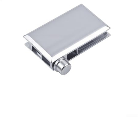Charnière de porte d'armoire en verre à pivot réglable en alliage de zinc à ressort pour verre de 6 à 8 mm résistant à l'eau pour salle de bain cuisine (C)