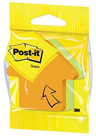Post-it 2007A Haftnotiz Würfel Stanzformen, 70 x 70 mm, Pfeil, dreifarbig, 225 Blatt