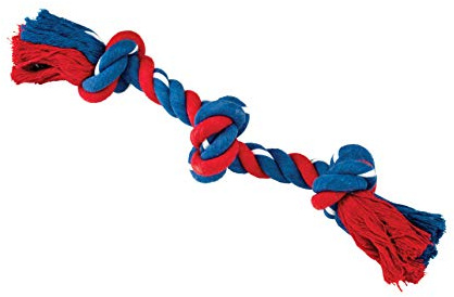 Gor Pets Dog Chew Toy 3-Knots Rope Tug (Medium)- Assorted colors