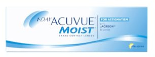 ACUVUE MOIST 1-DAY for Astigmatism Tageslinsen – Tageskontaktlinsen mit -2.75 dpt, Cyl -0.75, Ach 110 & BC 8.5 – UV Schutz, feuchtigkeitsspendend & angenehmes Tragegefühl – 30 Linsen