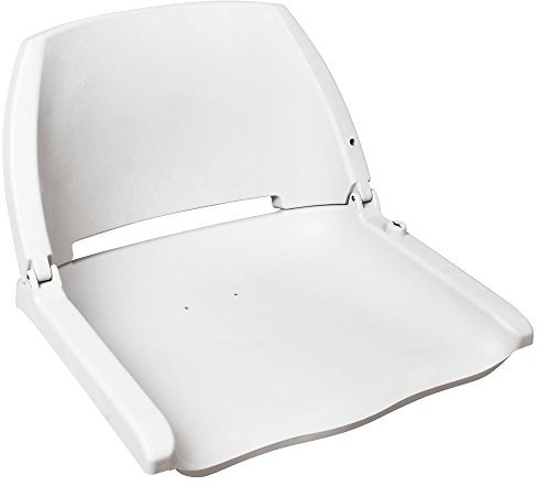 [pro.tec] Bootsstuhl Steuerstuhl Klappbar Weiß Bootsitz Motorbootsitz Steuersitz