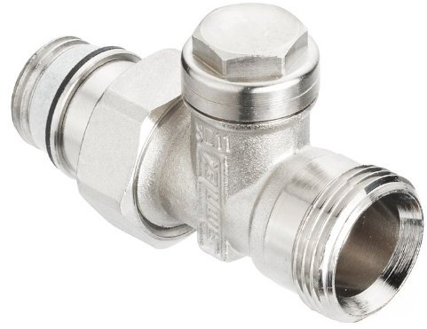 Heizkörper Rücklauf-Verschraubung, Durchgangsform, 1/2 Zoll x 3/4 Zoll AG