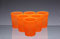 AIOS Dishwasher Safe Stackable Neon Orange Plastic Cups/Beakers/Tumblers 250ml (Set of 6)