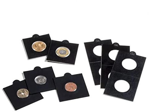 Münzrähmchen MATRIX, schwarz, Innendurchmesser 32,5 mm, selbstklebend, 25er-Pack