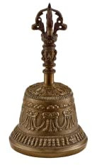 Sonic Energy Handgefertigte Tibetische Glocke – 355 g – Ghanta aus Gusslegierung – Für Meditation und spirituelle Rituale (B-M)