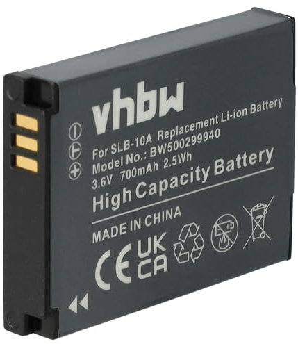 vhbw 1x Batterie Compatible avec Samsung M310W, M100, L310w, L210, M110, PL55, PL51, PL50, NV9, P1000, P800 Appareil Photo (700mAh, 3,6V, Li-ION)