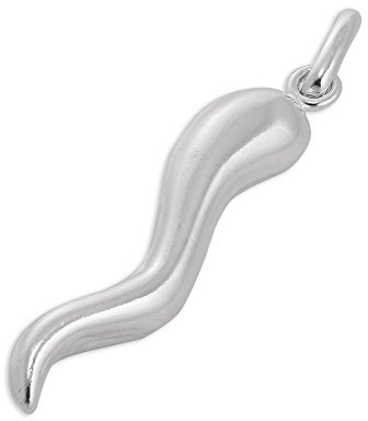 TheCharmworks Sterlingsilber Cornicello Horn Charm Anhänger