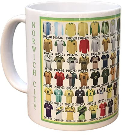 Glory Mugs Norwich City Mug Shirt History