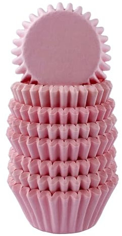 Miss Bakery's House® Mini-Muffinförmchen Standard - Ø 32 mm x 20 mm - Rosa - 200 Stück - Papier-Backförmchen - für kleine Cupcakes, Muffins, Pralinen
