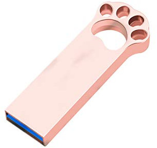 UFARID Novità Cartoon USB3.0 Flash Drive Chiavette USB Memory Stick in metallo Thumb Drive Salvataggio dati Pendrive Drive impermeabile per computer, auto Audios, Smart TV, ecc (16GB, Oro rosa)