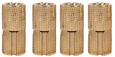 Bisagra de barril, Fydun Bisagra oculta invisible 4 piezas Puerta de gabinete de cobre oculta para encimeras Proyecto de bricolaje(12mm)