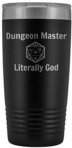Dungeon Master Literally God D20 Tumbler 20oz novelty gift dnd dm coffee cup dungeon master mug dungeons and dragons gifts