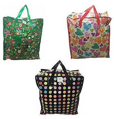 Borsa per la spesa shopping riutilizzabile con cerniera stampata 55 cm