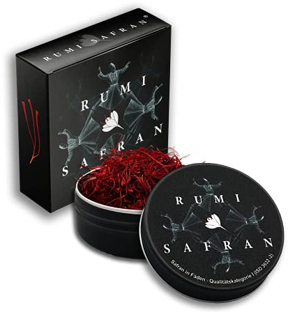 Rumi Safran 2g, Premium Safranfäden der Qualitätskategorie I - 100% reiner Safran von den Berghängen Chorasans