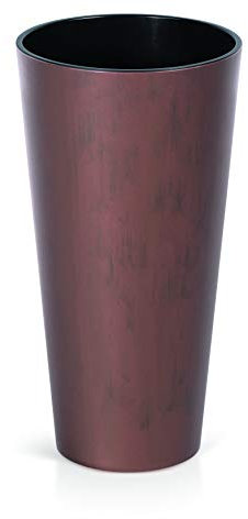 Corten Lot de 2 pots de fleurs en acier effet béton pour intérieur ou extérieur 20 cm de haut