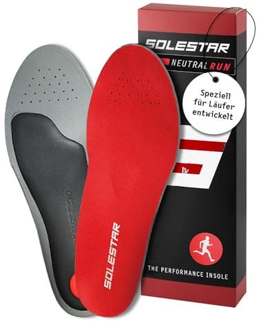 Solestar Neutral Run Einlegesohlen Laufschuhe Gr. 45/46 - Unisex Schuheinlagen zur Beseitigung von Beschwerden & Leistungssteigerung - Höchster Komfort