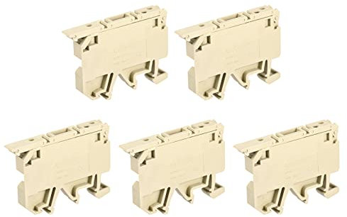 sourcing map Paket von 5 DIN Schienemontage Sicherungsträger Klemmleisten ASK1/EN LD 24V Gelb