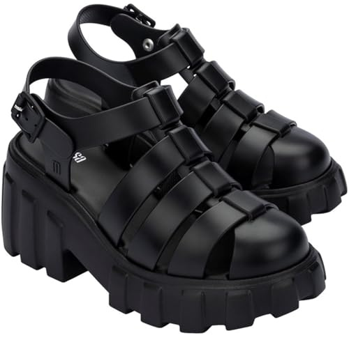 Melissa Damen Megan Ad Keilsandale, Schwarz, 38 EU