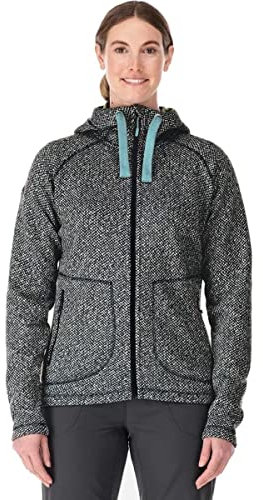 Rab Women's Amy Hoody - Lightweight Hooded Fleece Sweatshirt - Deep Ink - X-Large